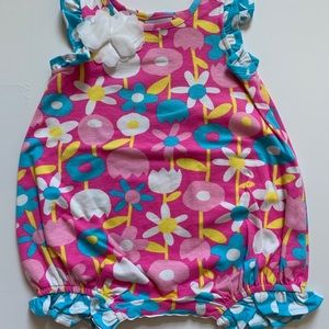 NWT Flap Happy Pink Floral Romper